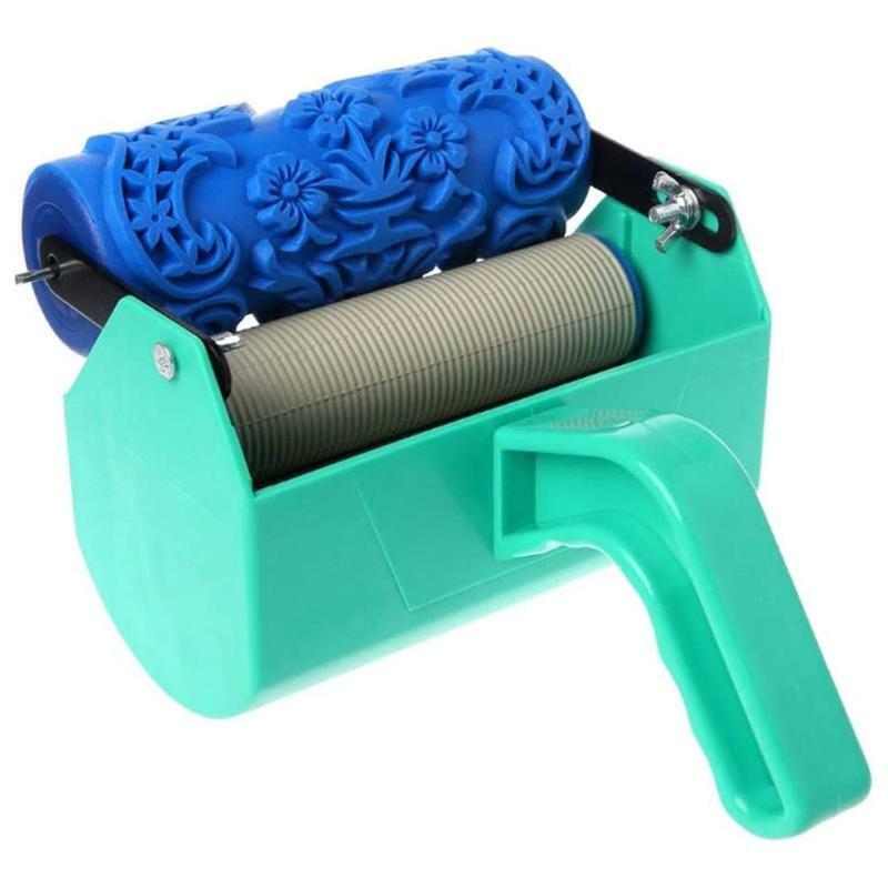 Housing Paint Rollers Texture Rubber Roller with Plastic Handle Wall Painting