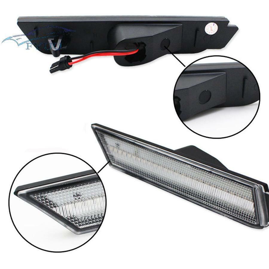 12V Signal Light Smoked LED Side Marker Front Amber For Chevy Camaro 2010-2015