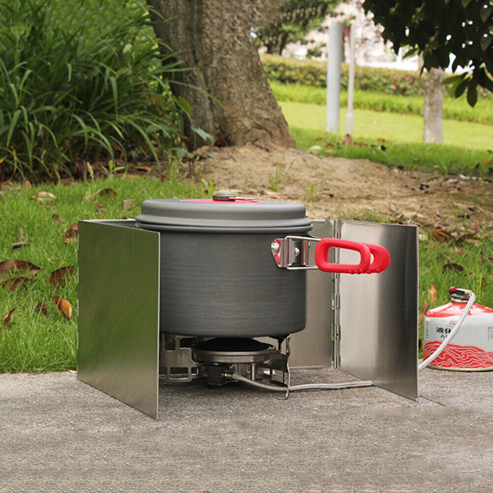 Foldable Gas Stove Windshield Outdoor Camping Cooking Picnic Wind Screen