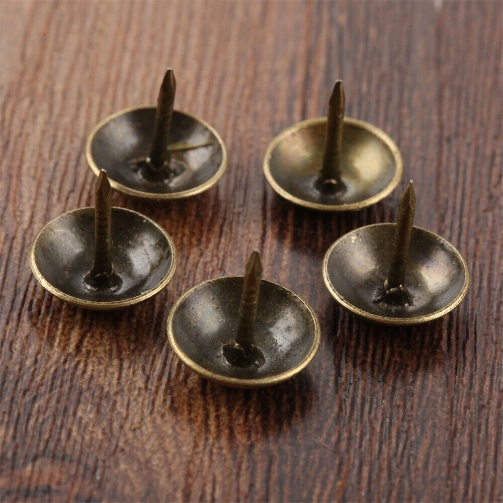 100x Upholstery Nails Tacks Studs Wood Jewelry Box Decor Furniture Hardware 11mm