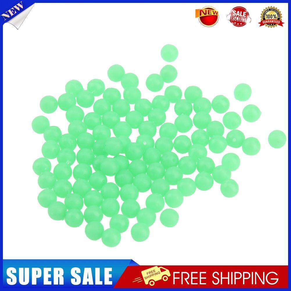 100pcs 5mm Round Luminous Glow Rig Beads Sea Fishing Lure Float Tackles