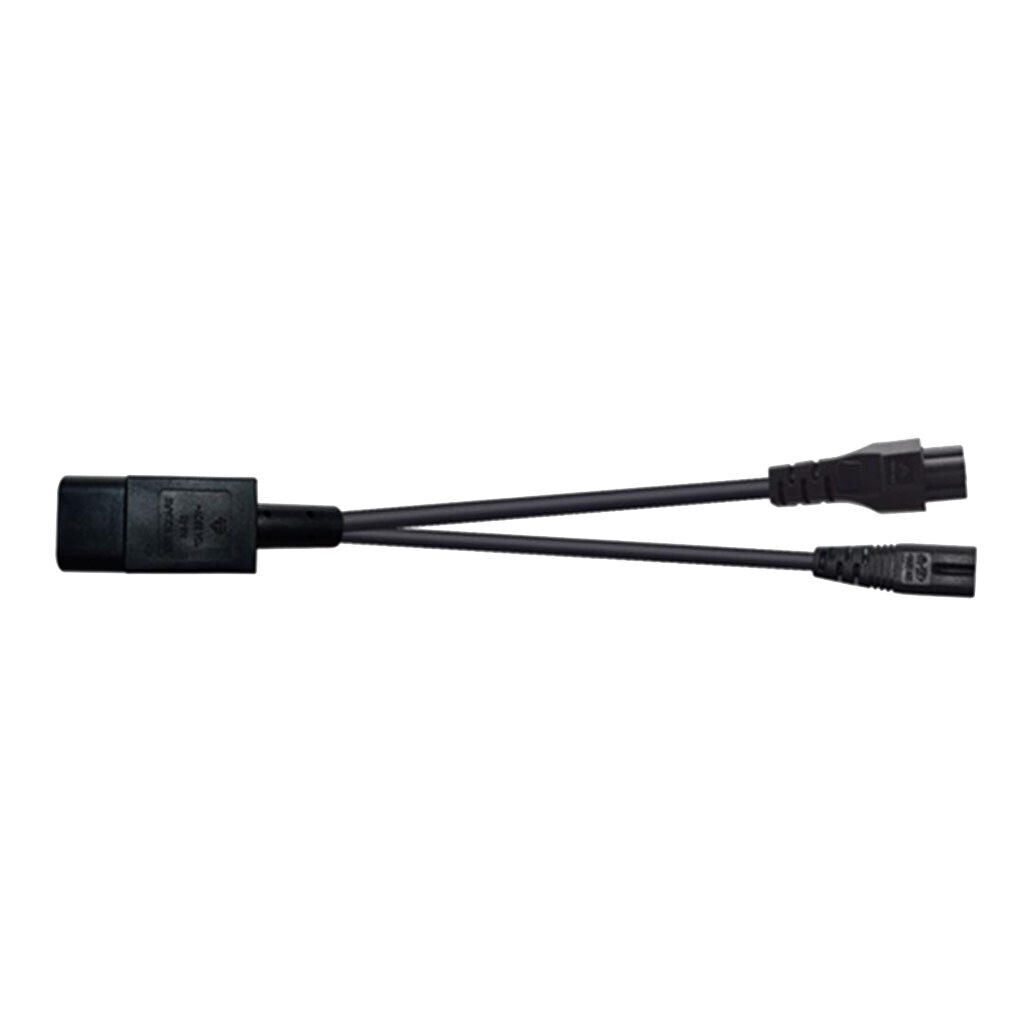New IEC320-C14 TO C7+C5 Splitter AC  Extension 1-to-2 Cable 3-pin