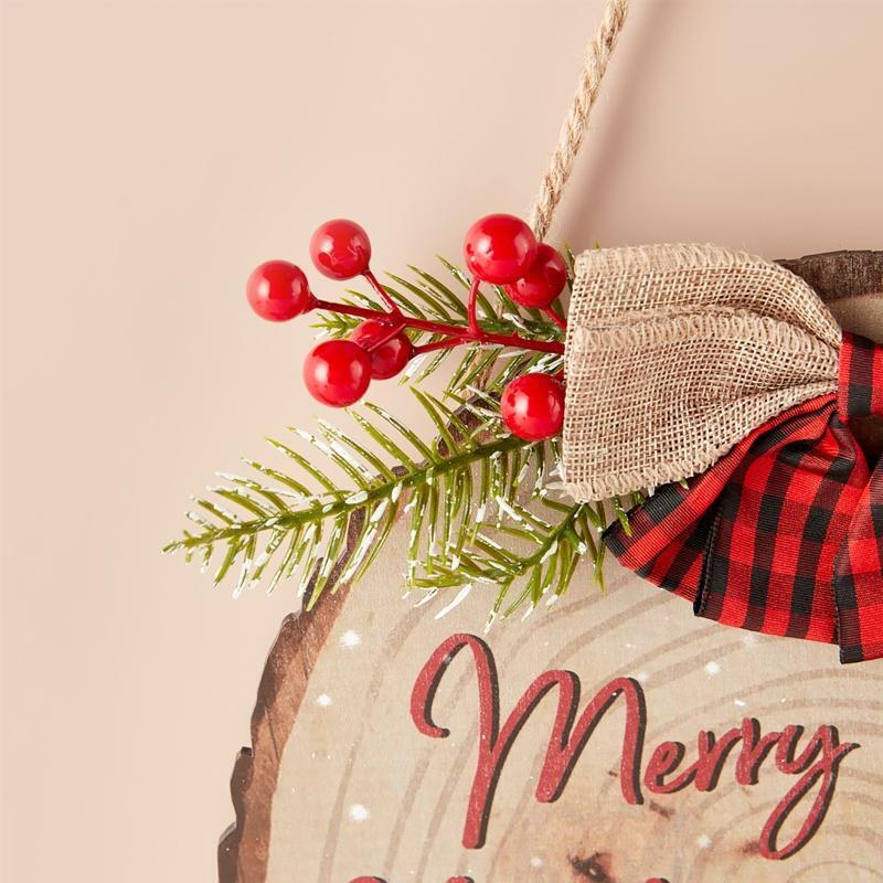 Merry Xmas Wreath Decors Accessories Christmas Gifts Charms Window Wall Ornament