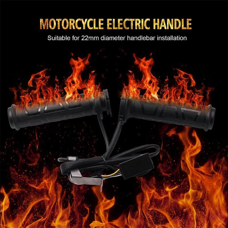Universal Motorcycle Handlebar Warmer 22mm E-bike Grips Electric Heated Pads