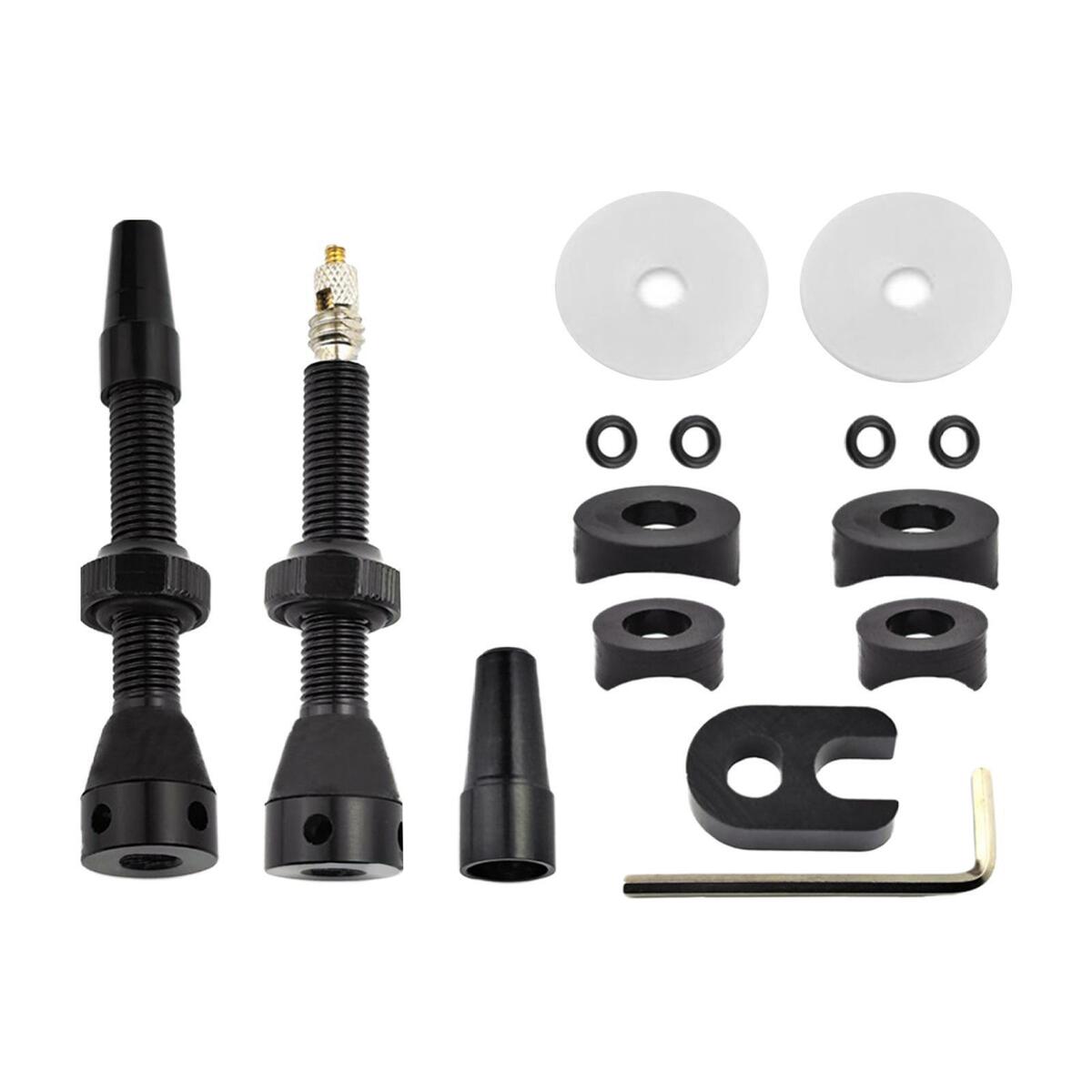 Bicycle Tubeless Presta Valve Tubeless Value   Cycling Accessories Black