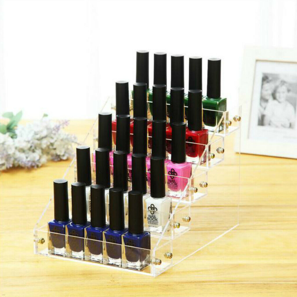 5 Tiers Acrylic Nail Polish Display Stand Holder Organizer Holds