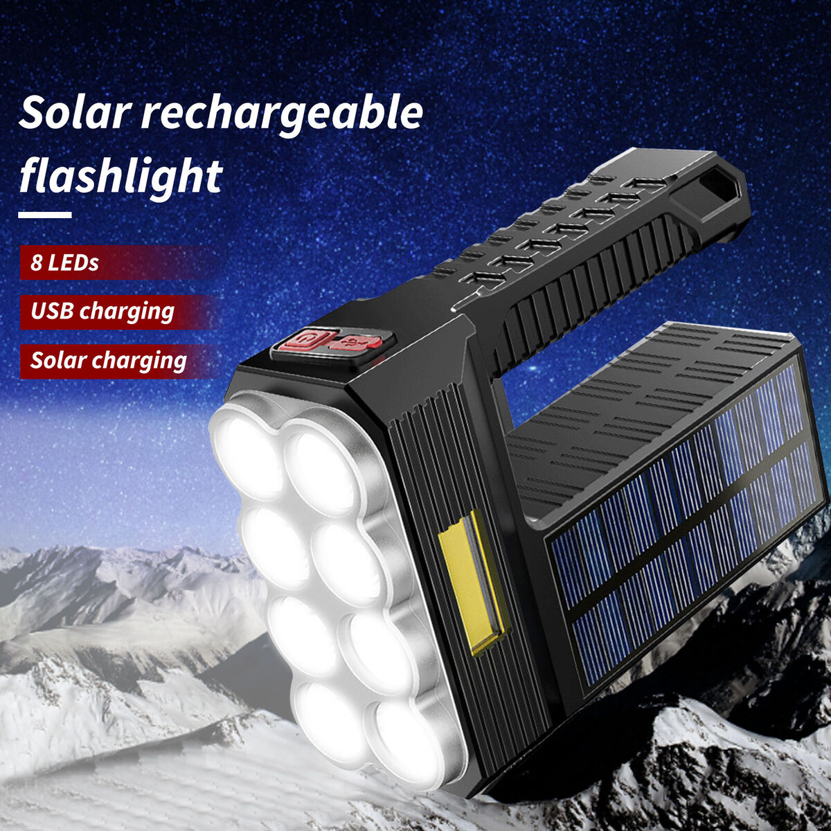 Rechargeable Light Solar & USB Charge Waterproof Mobile Lighting Products