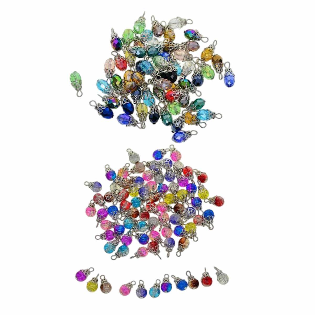 100 *  Bead Charms Filigree Floral Pendants For Jewelry Making
