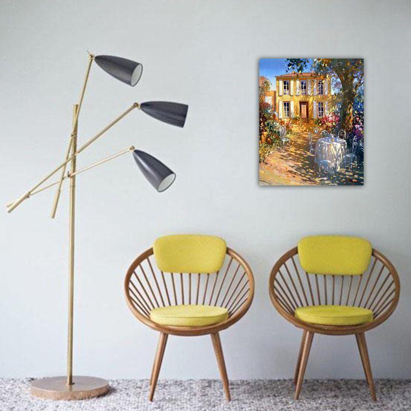 Forecourt Digital Oil Painting By Numbers Canvas Wall Picture DIY Hand Painted