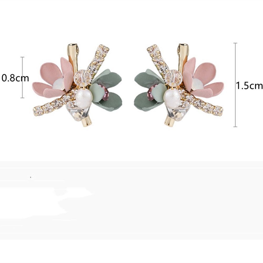 Sweet Jewelry New Women Small Sweet Flowers Stud Earrings Flower Earrings Shiny
