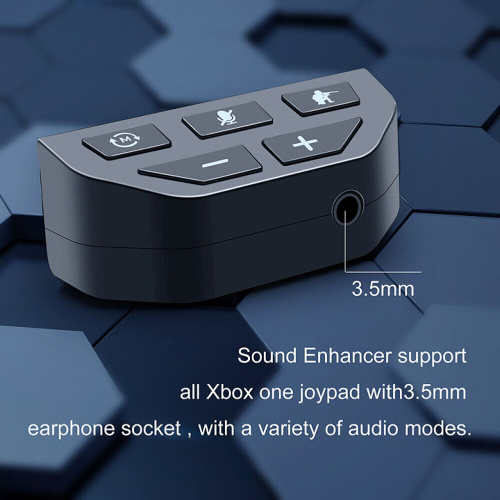 Stereo Headset Adapter Audio Mic Converter for Xbox One Controller (Black)