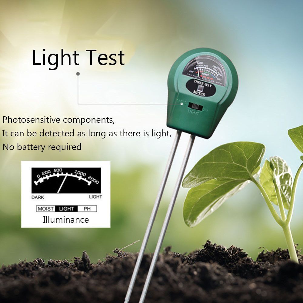 Plants Acidity Hygrometer Water Moisture Test Soil PH Tester 3 in 1 Meter Kit