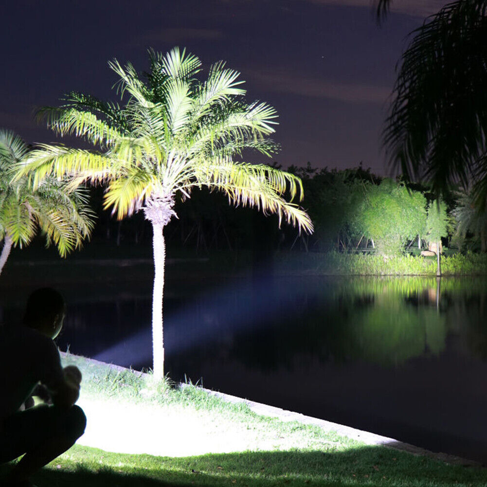 7LED+COB Portable Flashlight USB Rechargeable Camping Torch Searchlight