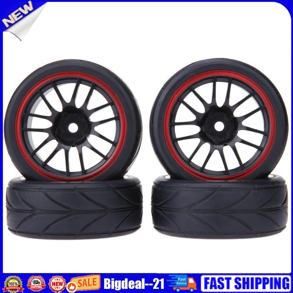 4pcs RC On Road Car Rubber Tires for 1/10 Universal Car Redcat Traxxas