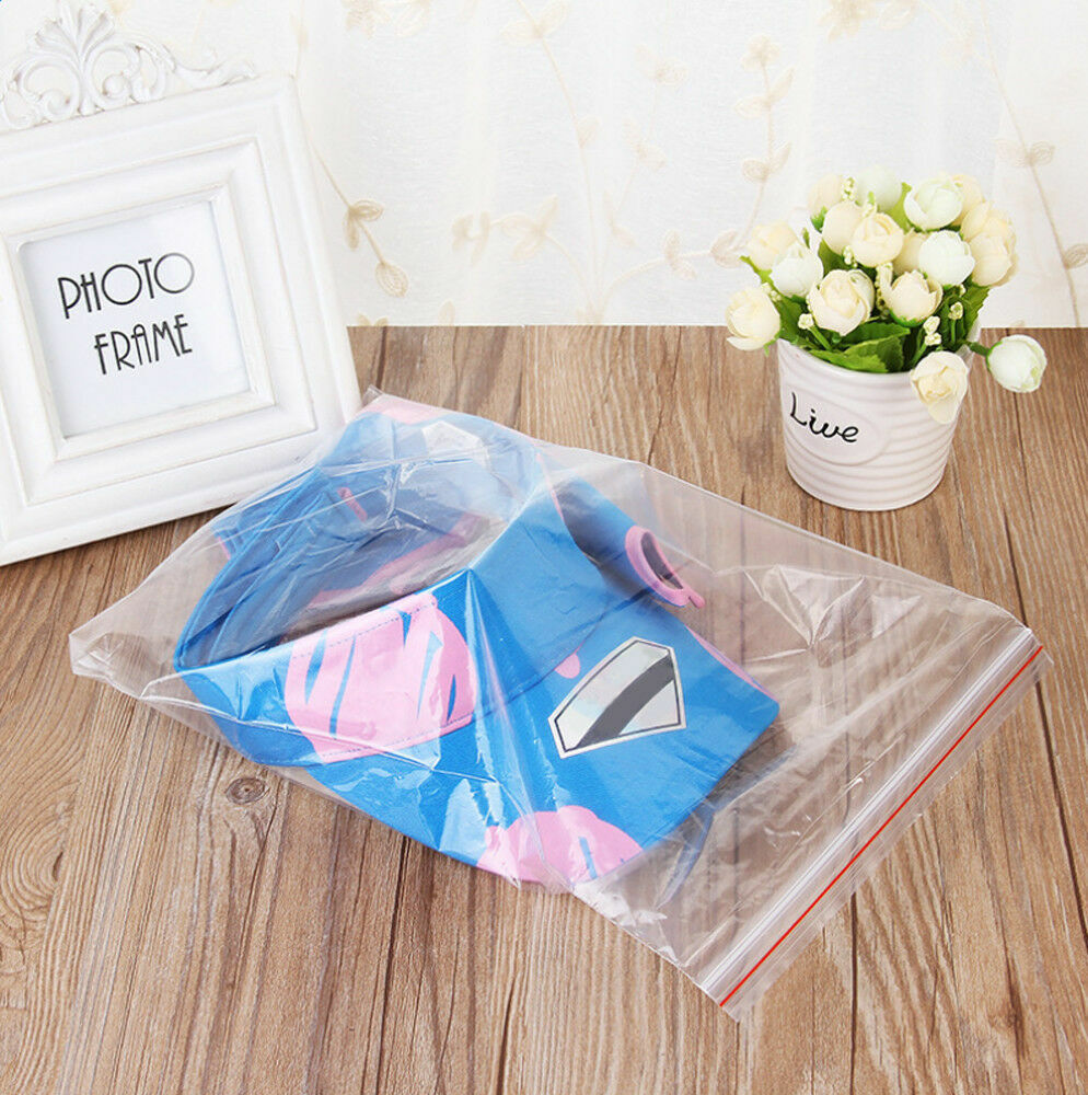 100 PCS 4 x 6cm Plastic Clear Zip Zipper Reclosable Storage Bags zhanb