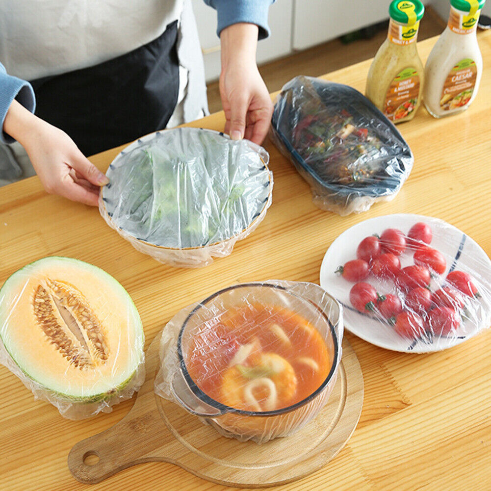 100pcs Cling Film Food Grade Disposable Fruit Thick Elastic Cling Film Bag