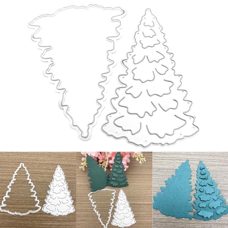 Christmas Trees Cutting Dies Metal Stencil Craft Decoration for Home School