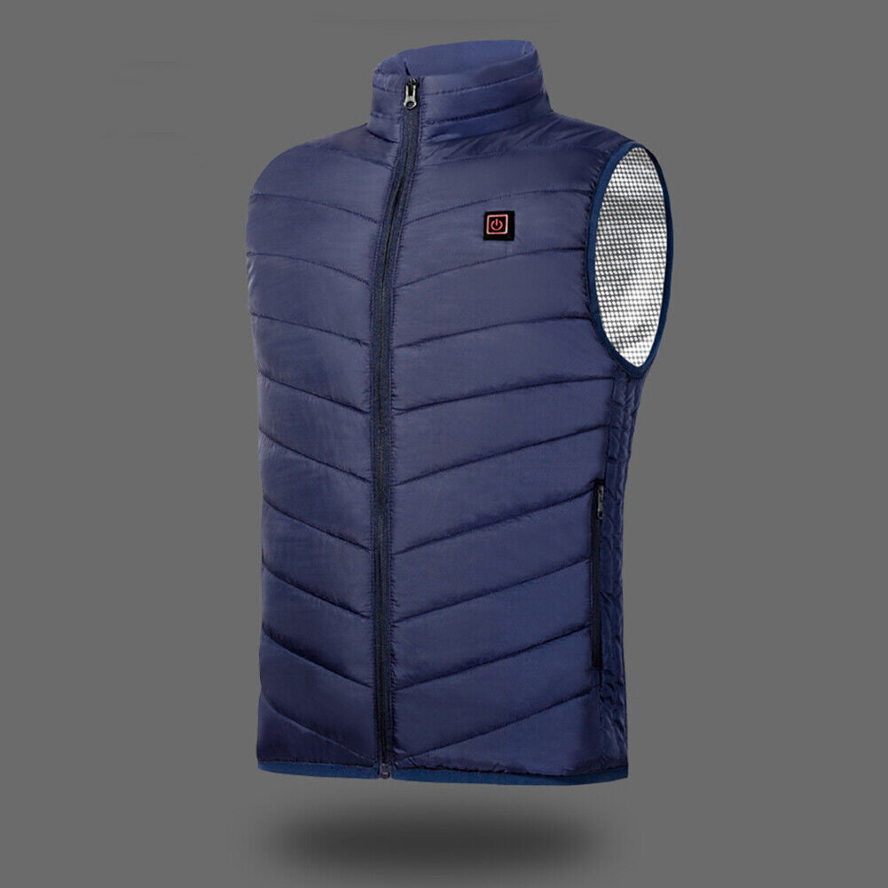 Heated Jacket Men Coat Intelligent USB Electric Winter Thermal Vest (L)