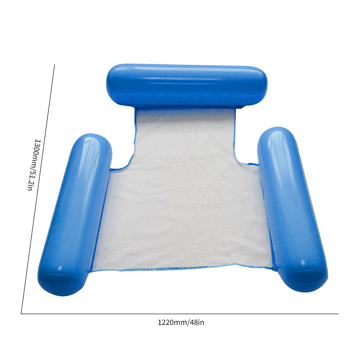 Water Inflatable Floating Net Chair/Swimming Pipes Net Pockets (Dark Blue)