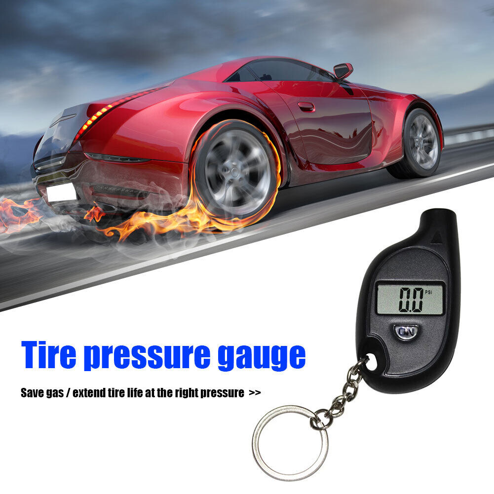 Mini LCD Digital Tire Pressure Gauge Keychain Car Tyre Air Pressure Gauge