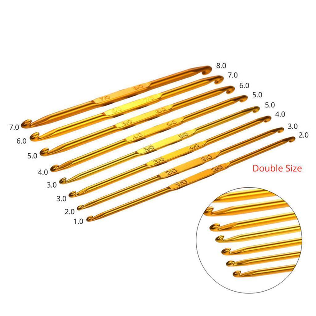 8Set Aluminum Crochet Hooks Needle for DIY Knitting Sweater