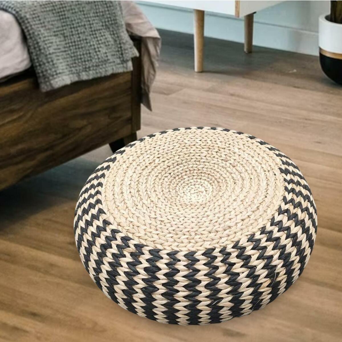 Breathable  Straw Tatami Cushion Mat Pouf Sponge Filling Tablemat