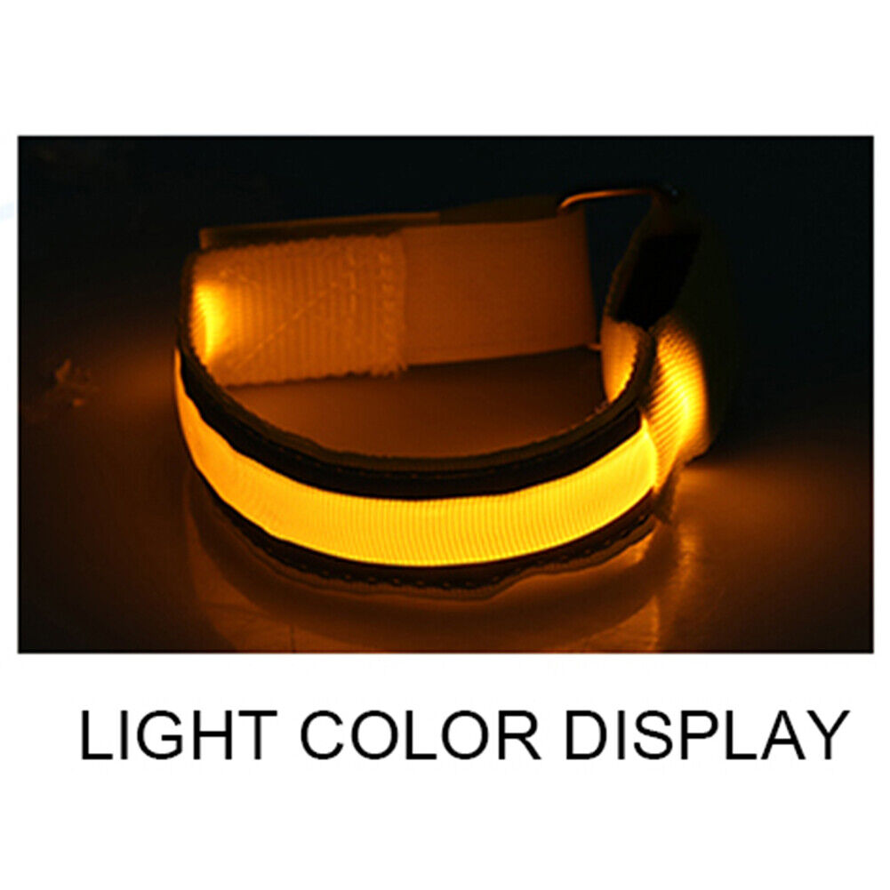 LED Reflective Light Armband Safety Belt Night Running Wristbands (Yellow)