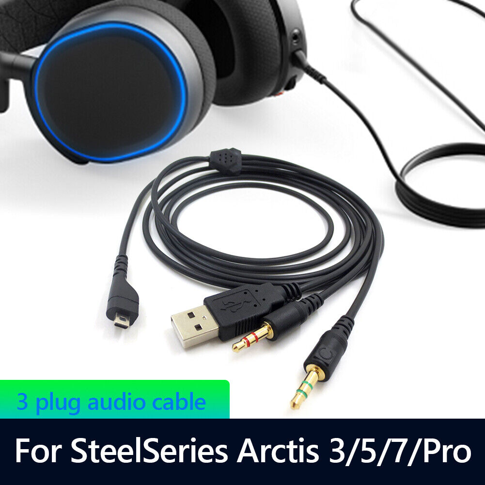 For Arctis 3/5/7/Pro Gaming Earphone Headset Headphone Audio Cable Splitter