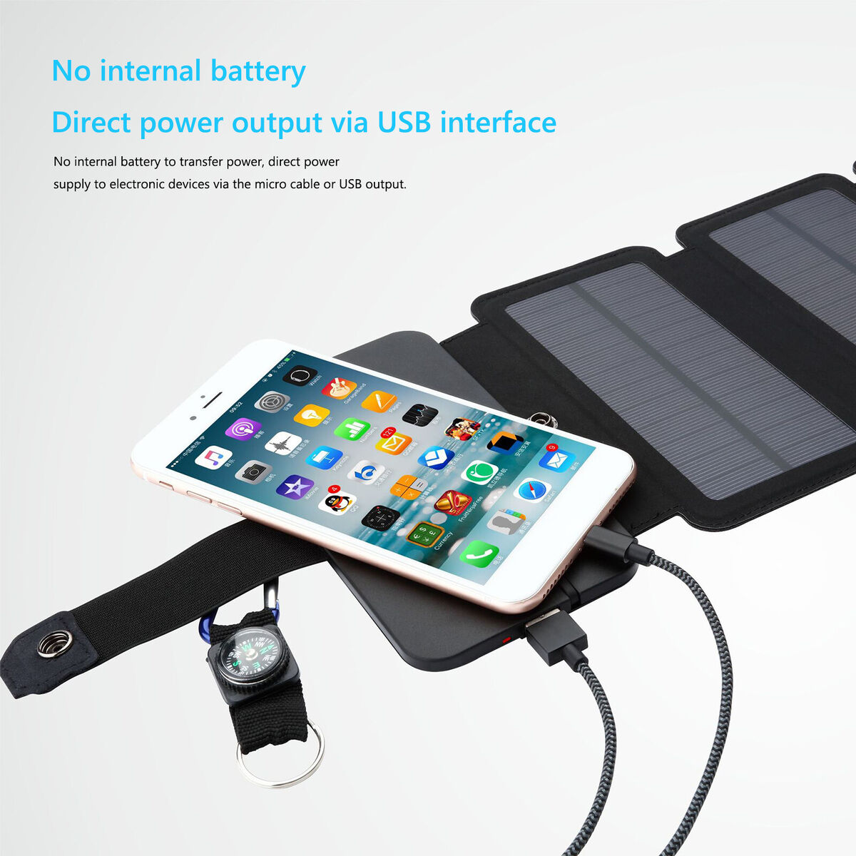 20W Folding Solar Cells Charger Outdoor 5V Solar Panels for Phone Charging