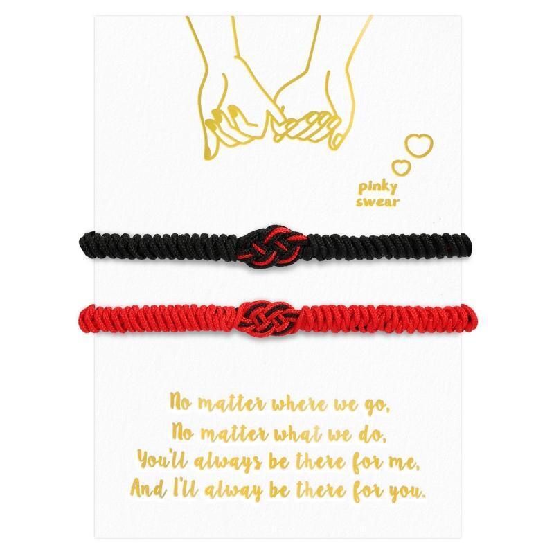 Adjustable Diamond Knot Double Money Knot Hand Rope Female Bracelet Couple Gift