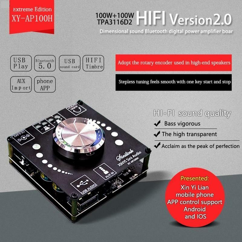 AP100L Dual Channel Digital Power Amplifier Board DC 5-26V for DIY Sound System