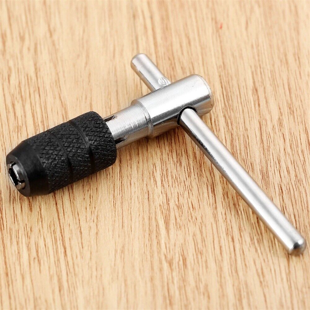Portable Metric M3-M6 Thread Screw Tap Drill Bit Wrench Carpentry T-Handle Tool