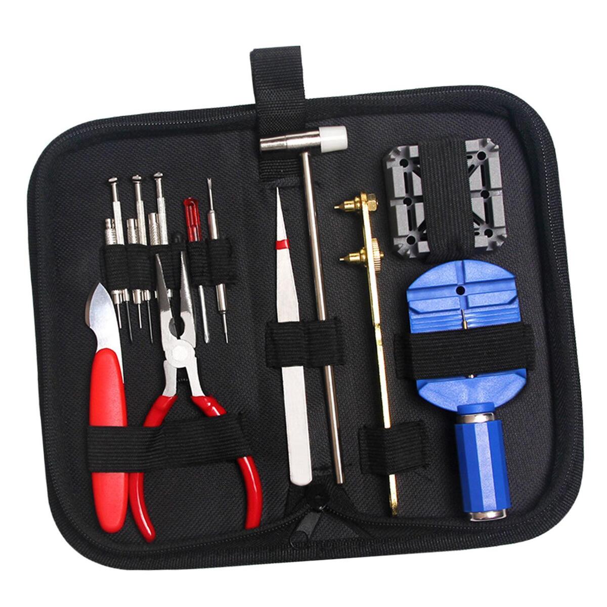 16x Watch Repair Kit with Carrying Bag Durable Home Use