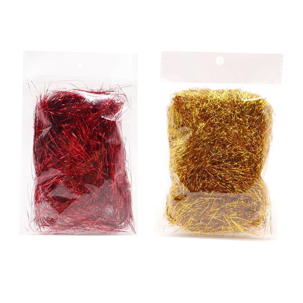 2 Bags Metallic Shred Filler Fine Cut Gift Wrapping and Basket Filling