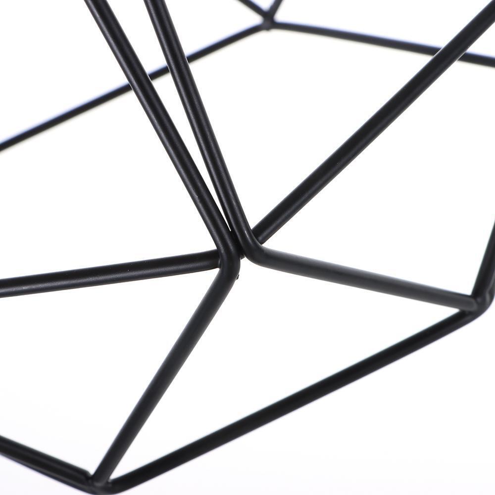 Metal Pendant Lamp Shade Geometric Ceiling Plate Light Holder Hanging Lamp Cage