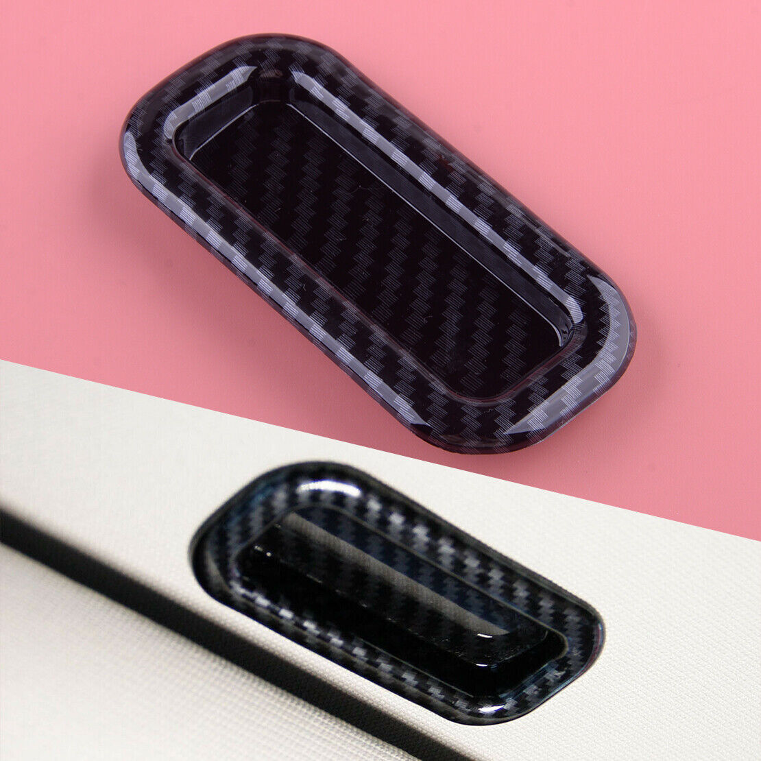 Carbon Fiber Style Sun Roof Handle Cover Trim Fit For Dodge Durango 2010-2020
