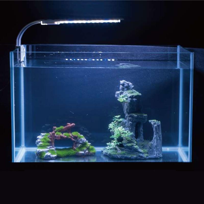 Aquarium Decor Wood Bridge Fish Tank Betta Shelter with Rocks for Aquatic Pet