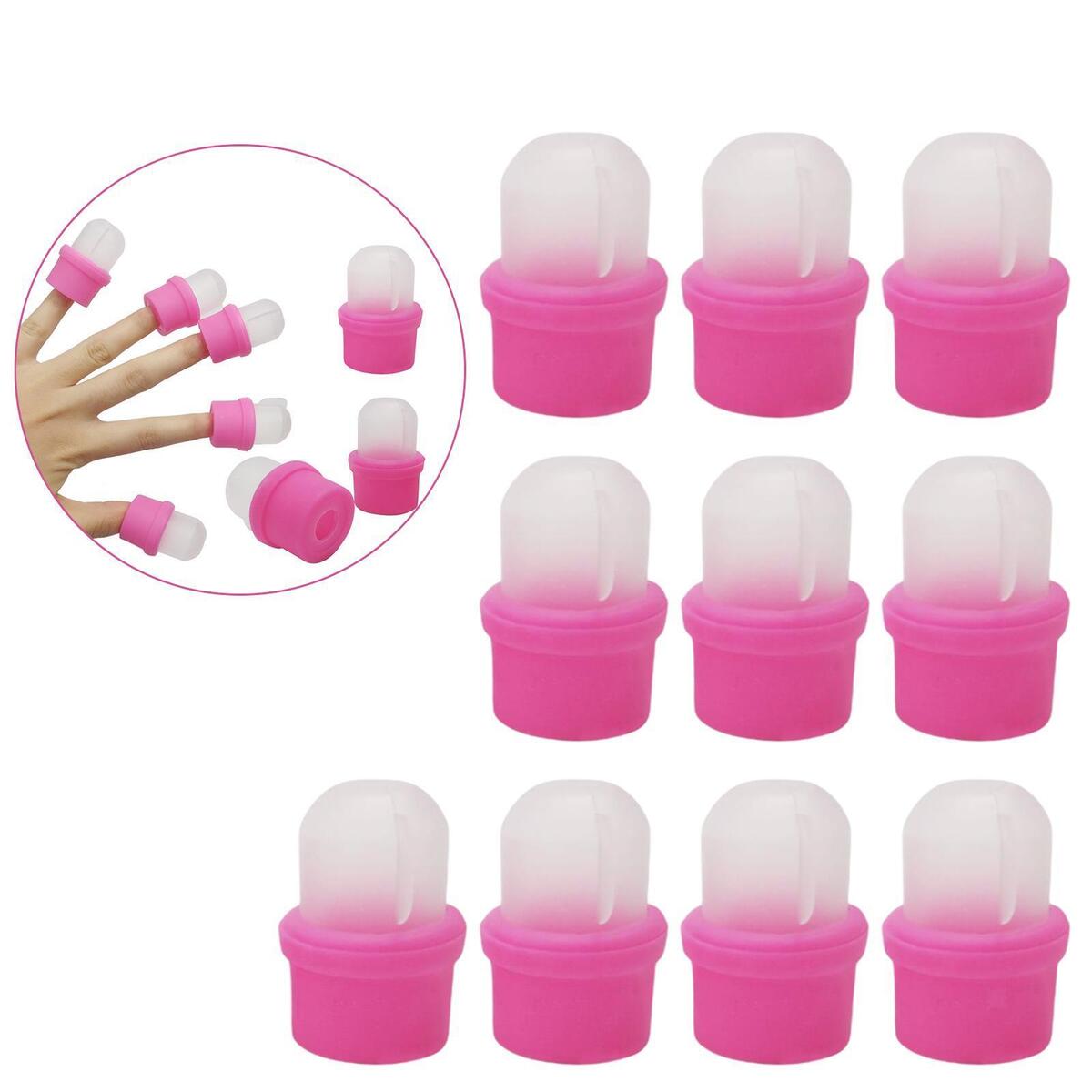 10 Pcs Plastic Nail Polish Remover Clips Soak Off Caps