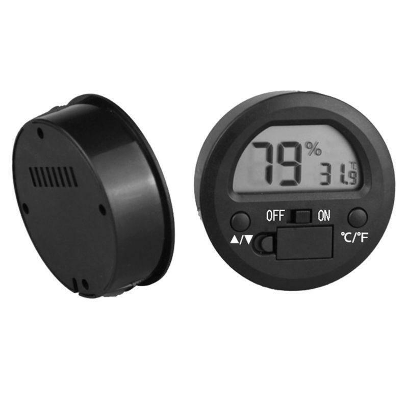 Digital LCD Embedded Temperature Humidity Indoor Room Thermometer Reptile Box