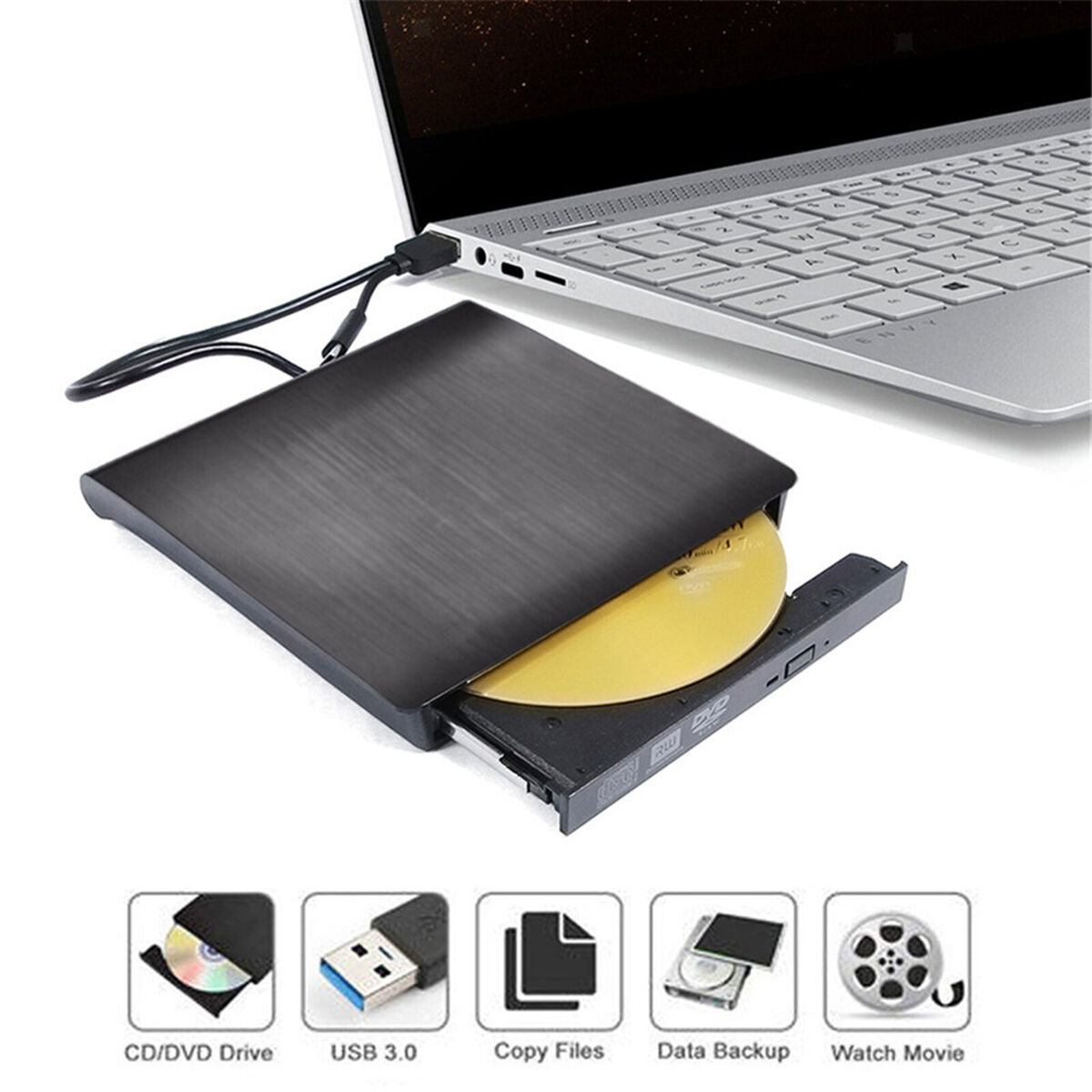 Duplicateur de disque externe pour lecteur de DVD pour ordinateurs