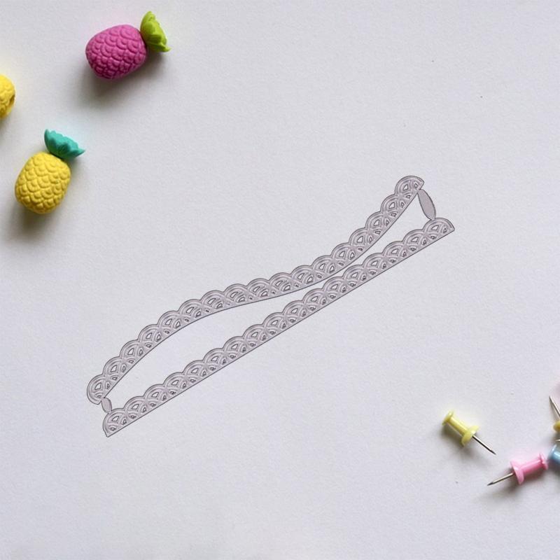 Lace Wave Frame Metal Cutting Dies for DIY Paper Art Crafts Photo Album Decor