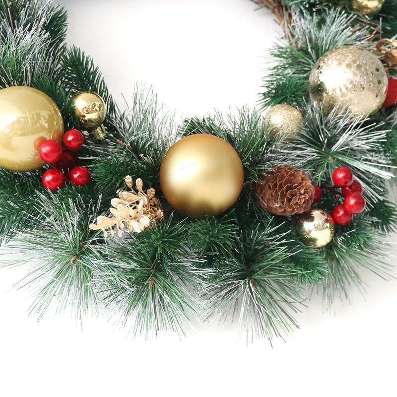 Front Door Wall Decor Xmas Decoration Wreath Xmas Wreath Pendant Flower Garlands