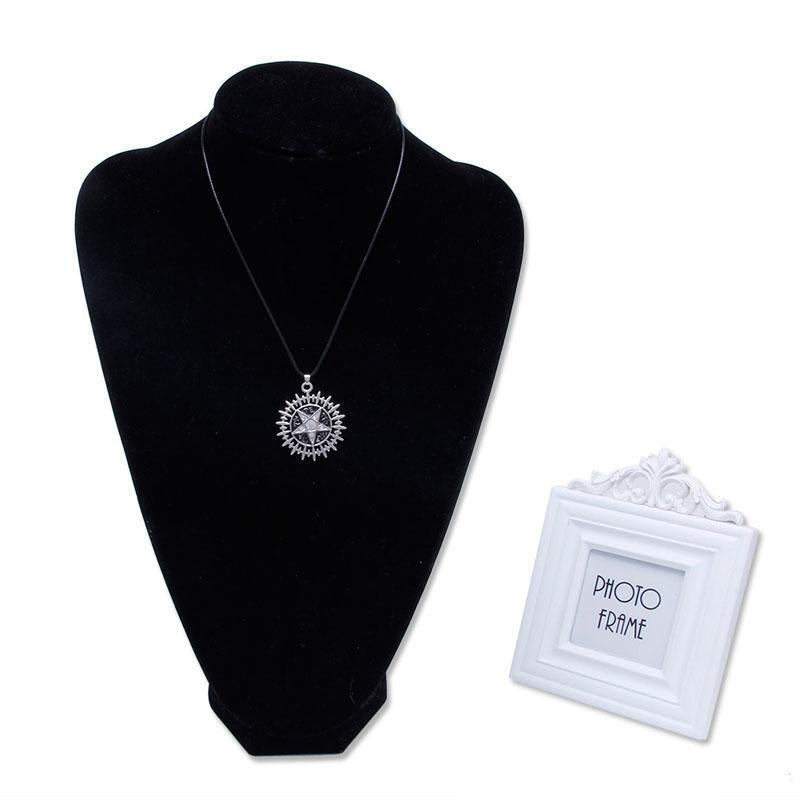 Supernatural Dean Possession Symbol Pentagram Sun Pendant Leather Necklace