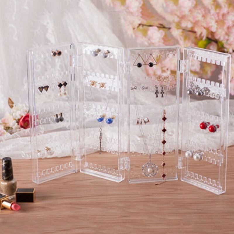 Necklace Storage Rack Jewelry Display Rack Acrylic Folding Earrings Storage Rack