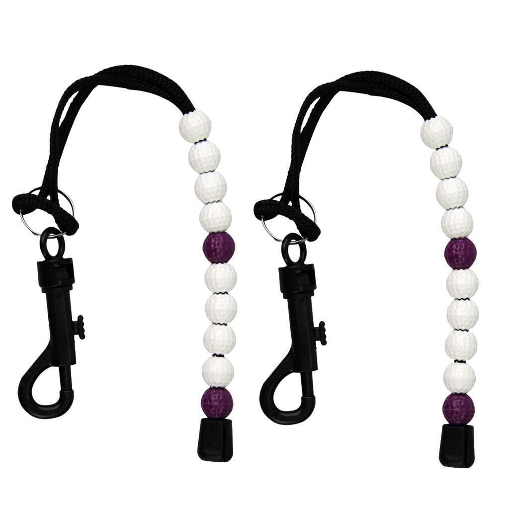 2 Count Golf Stroke Bead Score Counter Counting Tool Bracelet Golf Accessory