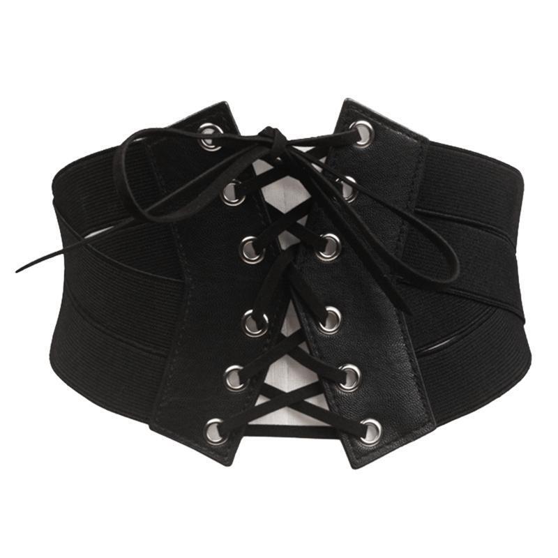 Corset Wide PU Leather Cummerbunds Strap Belt for Women Body Shaping Girdle