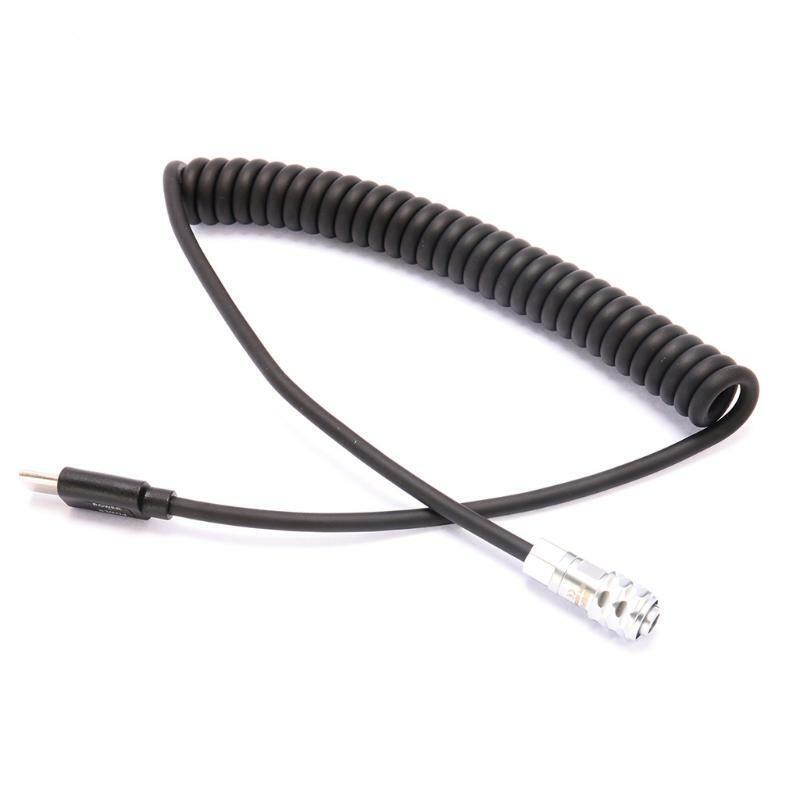 BMPCC 4K 2 Pin to USB C Type-C PD Trigger Coiled Power Cable for Camera