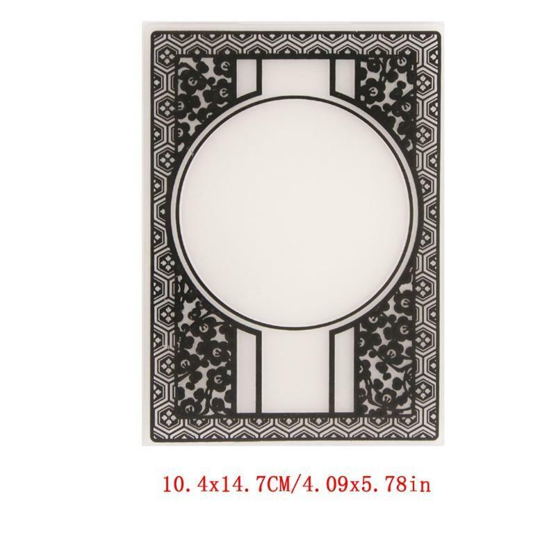 Round Plastic Embossing Folder Stencil Template DIY Craft Scrapbooking Making