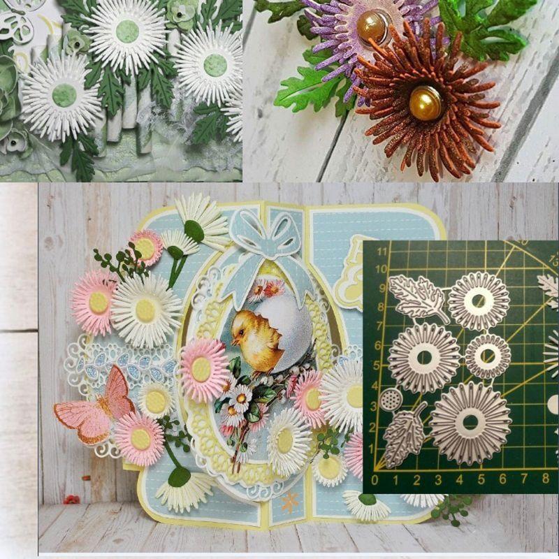 Sunflowers Metal Cutting Dies Stencil Scrapbooking DIY Album Stamp Paper Emboss