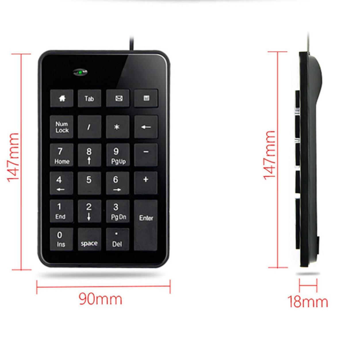 USB 23 Key Number Numeric Keypad Keyboard ,Faster Data Input with 5ft Cable